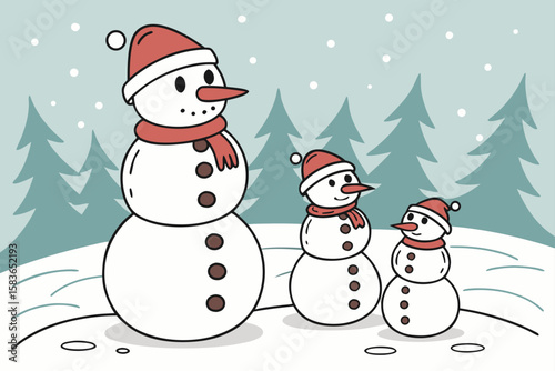 snowman in the snow