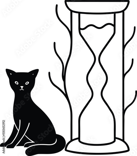 Hollow Tree Trunk Shaped Like a Stretching Cat