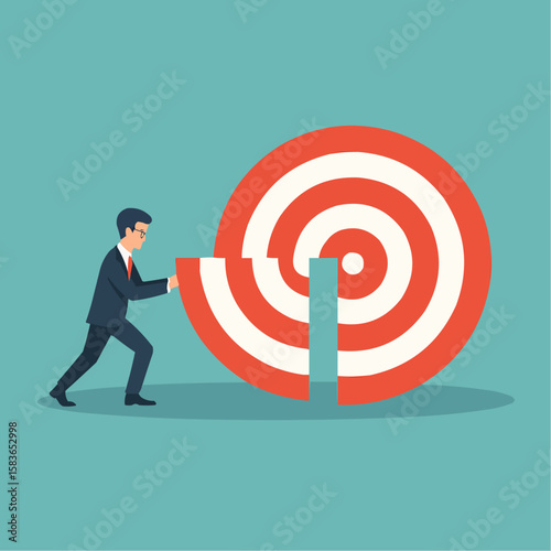 business man with target