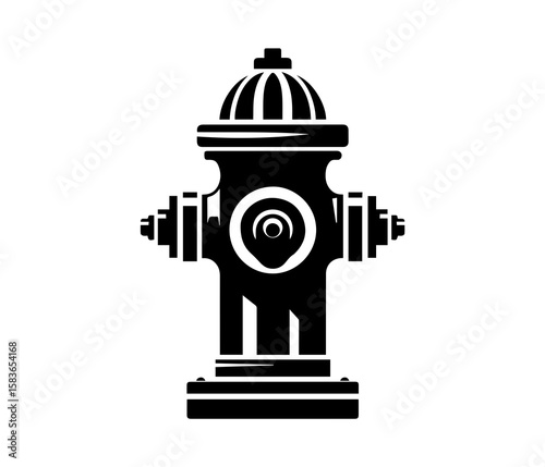 Fire Hydrant Vector Icon Urban Safety Equipment Illustration