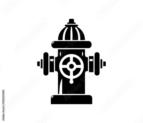 Fire Hydrant Vector Icon Urban Safety Equipment Illustration