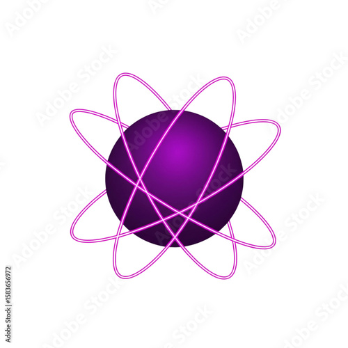 Abstract Qubit Sphere Vector | Quantum Computing & Future Tech Icon