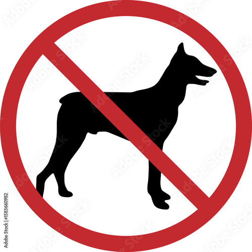 No dog allowed vector sign
