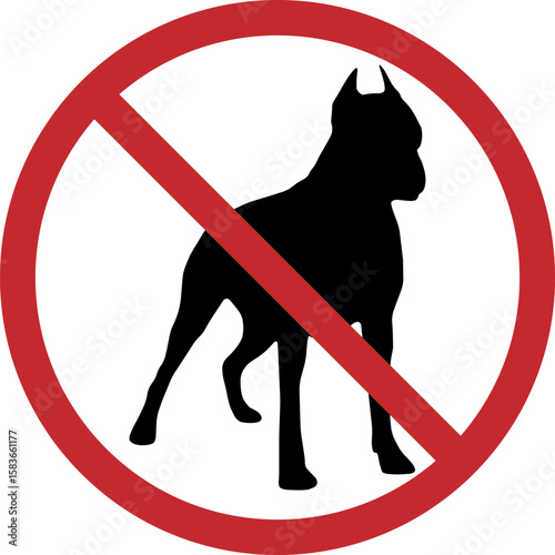 No dog allowed vector sign