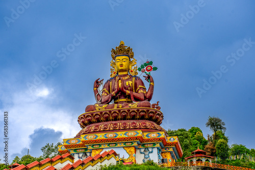 The Colossal statue of Buddha at Ravangla Buddha Park Pelling Sikkim