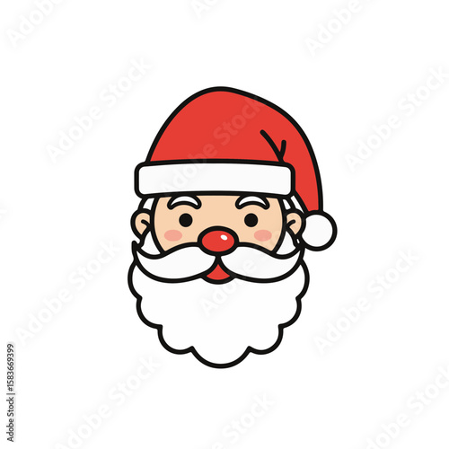 Santa Claus face cartoon.