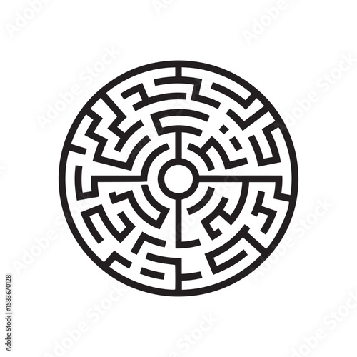 Circular Maze Puzzle Design for Brain Teasers and Mind Challenges