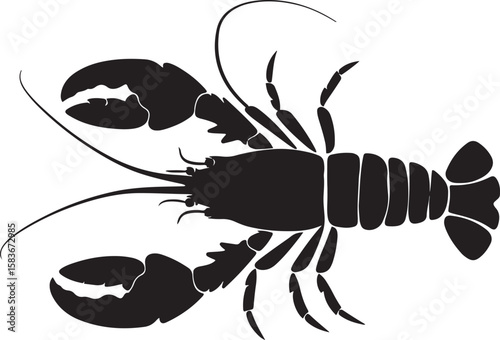 Lobster Silhouette Design for Seafood Lovers and Coastal Themes