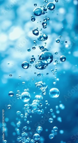 Wallpaper Mural Underwater Bubbles Ascending In Clear Blue Water Seamless Loop Background Torontodigital.ca