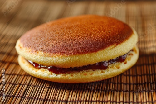 Wallpaper Mural Sweet treat featuring two golden brown cakes, filled with a dark, glossy jam-like filling Torontodigital.ca