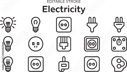 Restaurant menu and kitchen utensil icon set in vector design style