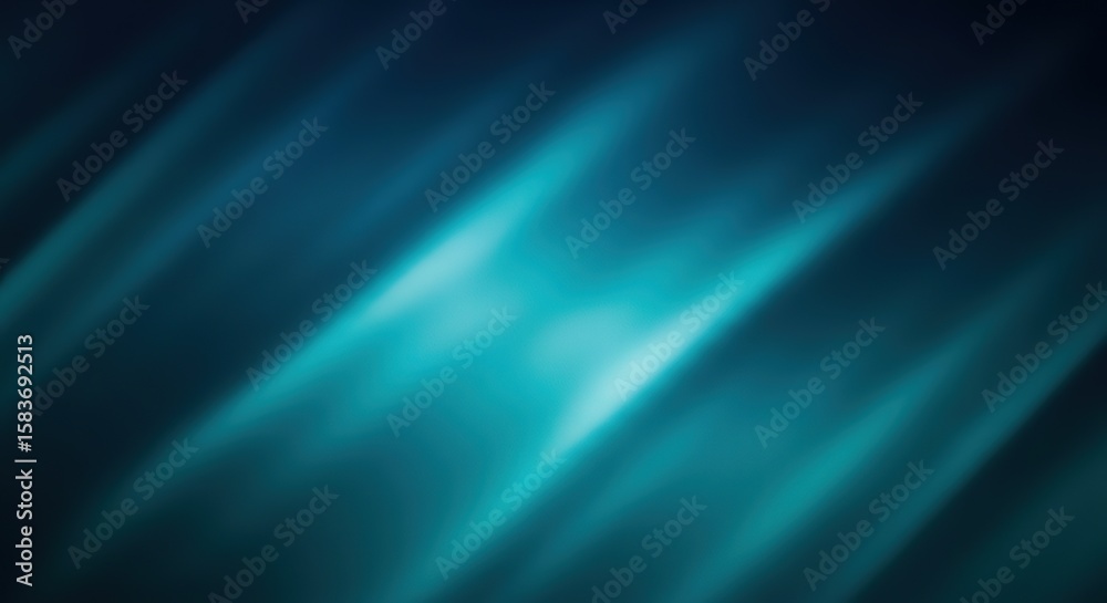 Fototapeta premium Abstract teal and dark blue diagonal light streaks creating a serene and modern background effect