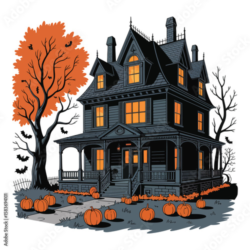 eerie haunted house 