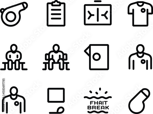 Set of Sports and Leisure Line Icons
