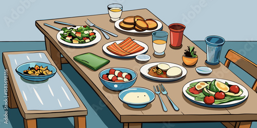 Delicious gourmet sushi dinner with fresh fish on a white plate