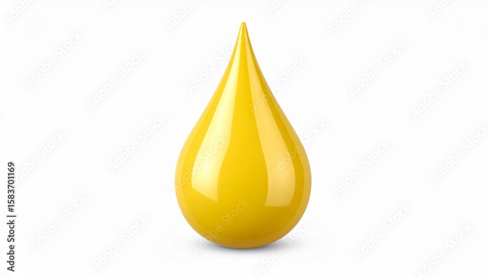 Obraz premium Vibrant Yellow Drop Abstract Wellness Concept.