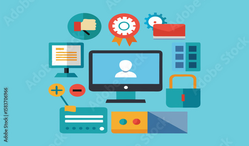 Wallpaper Mural Vector icons set for responsive web and mobile application design Torontodigital.ca