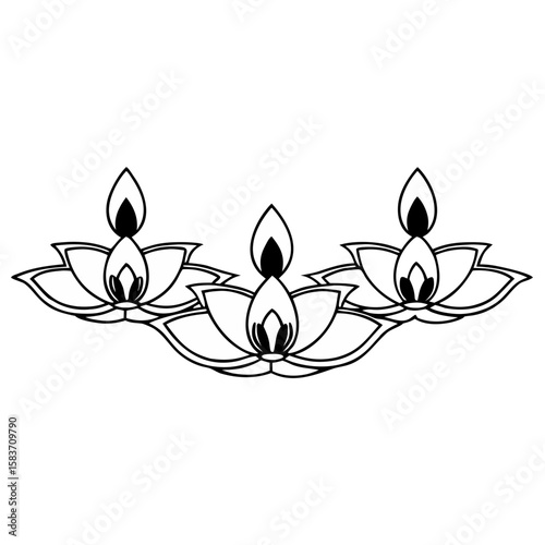 Stunning Black and White Lotus Candle Designs