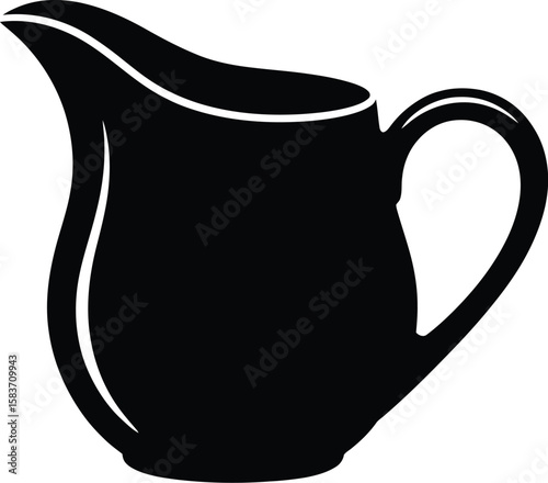 black and white jug