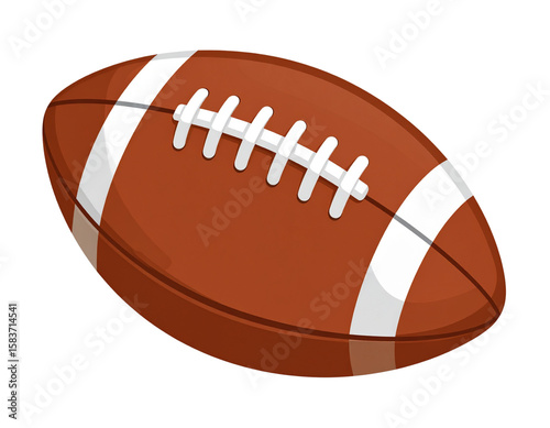 A - “Minimalist Vector-Style American Football Icon with Bold Lines and Flat Colors, Isolated PNG”