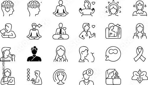 Diverse People Vector Icon Set featuring men, women, kids, seniors, professions, activities, and cultural styles—ideal for apps, infographics, and community themes.

