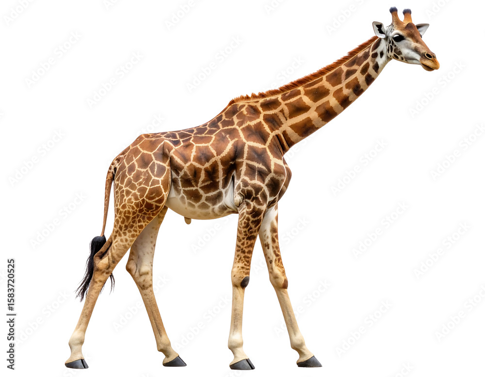 Obraz premium giraffe on white background