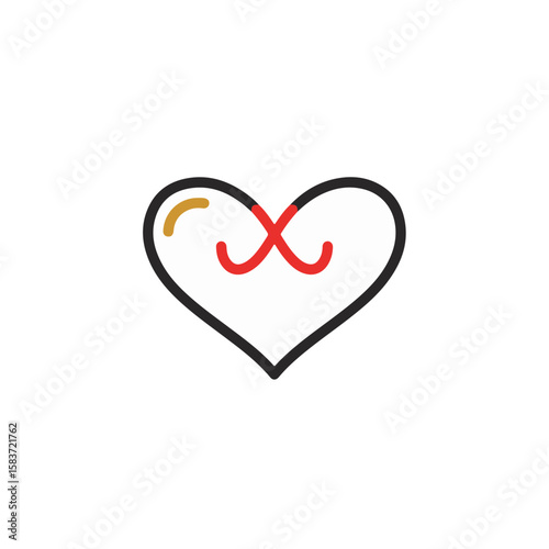 A heart-shaped symbol with an infinity symbol inside.
