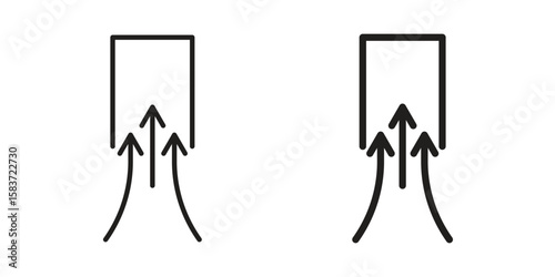 Air suction icons designed in filled, outline, line and stroke style