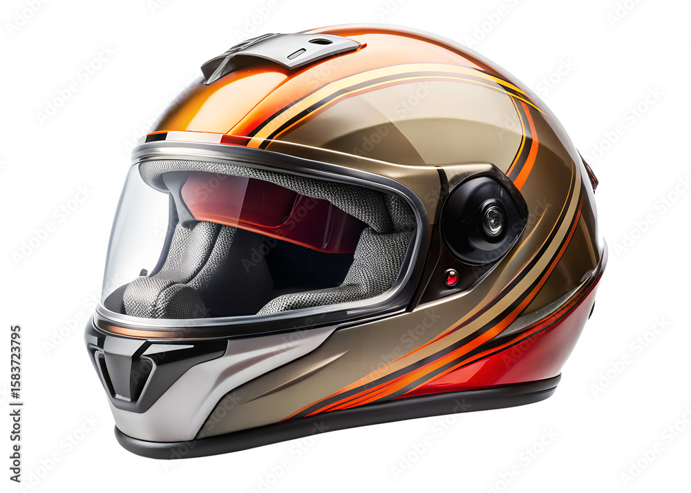 Fototapeta premium motorcycle helmet isolated on white background