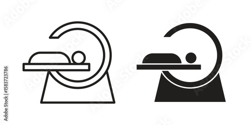 Tomography icons designed in filled, outline, line and stroke style