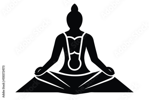 padmasana vector icon