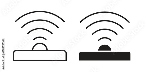 Sensor icons designed in filled, outline, line and stroke style