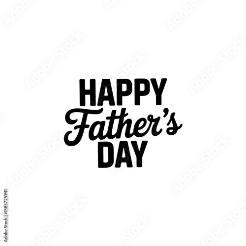 Happy Father's Day Typography: Celebrate Dads with this Bold, Loving Greeting Design