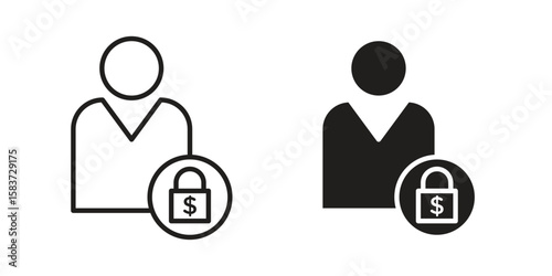 Guarantor icons designed in filled, outline, line and stroke style