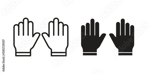 Gloves icons designed in filled, outline, line and stroke style