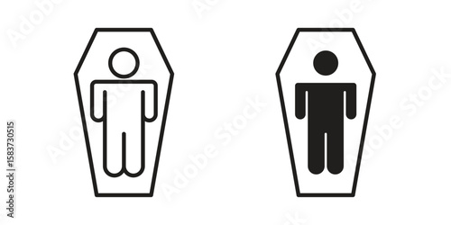 Dead icons designed in filled, outline, line and stroke style