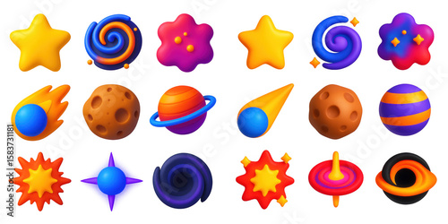 3D Astronomy Icons