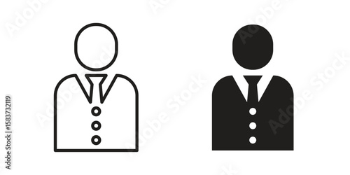 Businessman icons designed in filled, outline, line and stroke style