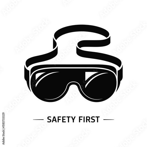 ski goggles vector illustration