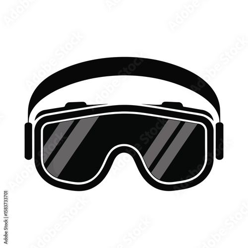 ski goggles on white background