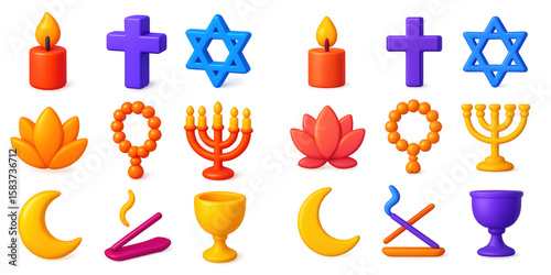 Vibrant 3D Holiday Icons