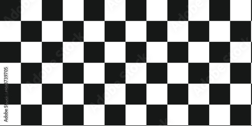 Black and white checker pattern, checkered chessboard, grid and mesh texture, race flag.