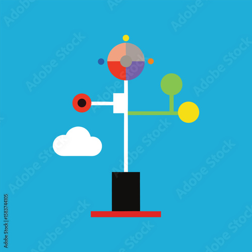 weather station toy children toys vector art