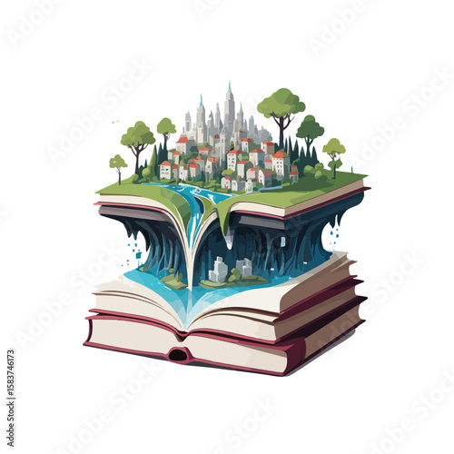 "Harmony of Imagination – A Floating City on Books"