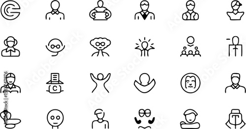 Peaceful Yoga Vector Icon Set showcasing poses, meditation, chakras, mats, candles, and nature elements—ideal for wellness, fitness, apps, and print designs.

