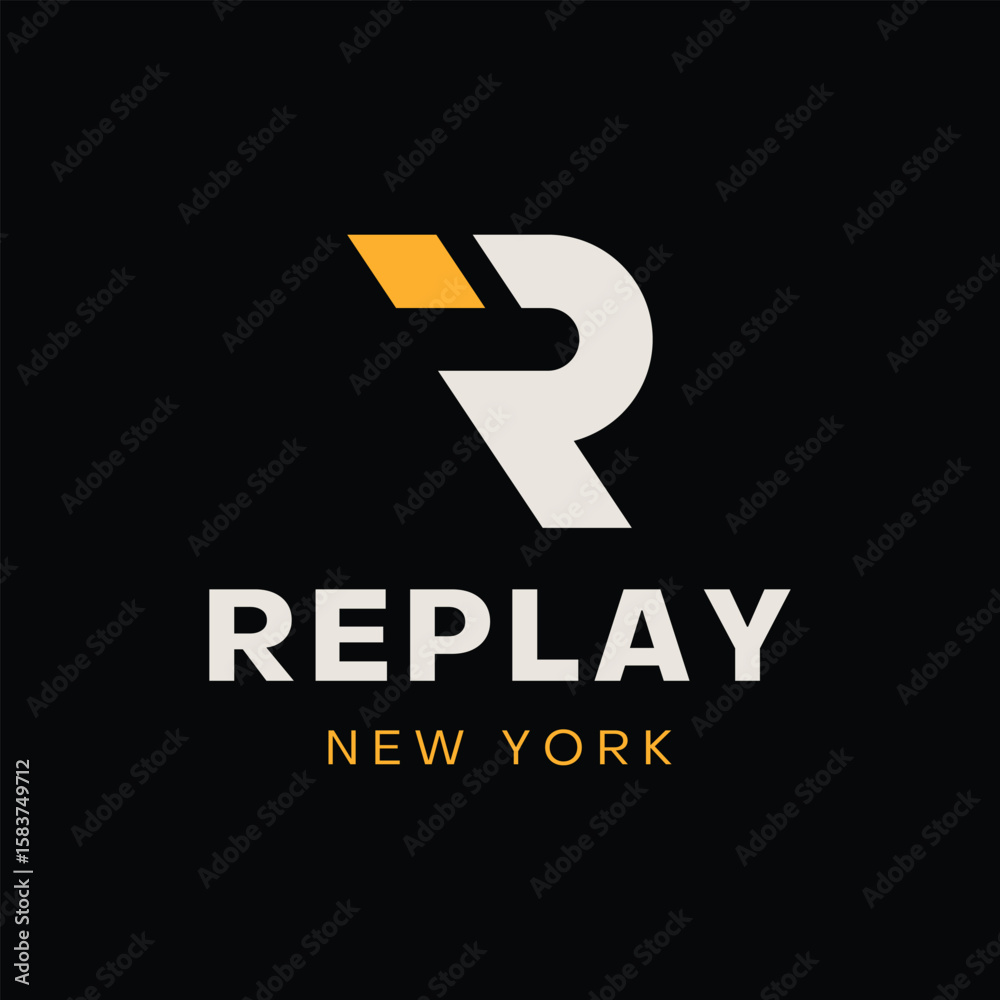 Fototapeta premium Replay New York Brand Logo Adobe Illustrator Artwork