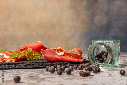 Obraz na plátně Serrano ham tapas are the epitome of simplicity and exquisiteness, a bite that,