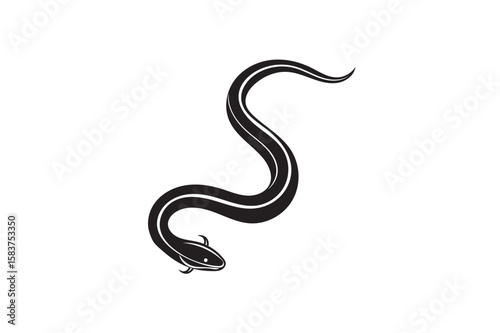Slow worm silhouette.