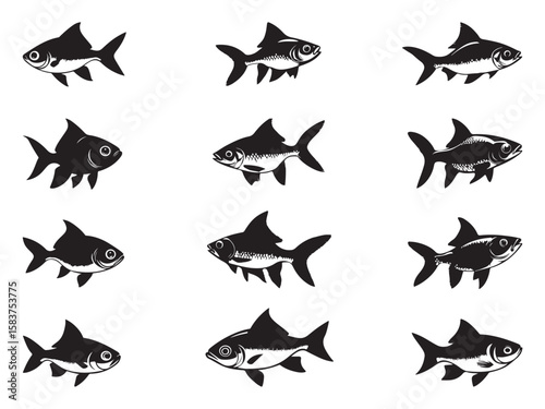 Various Fish Silhouettes