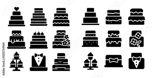 Wedding Cake Icons